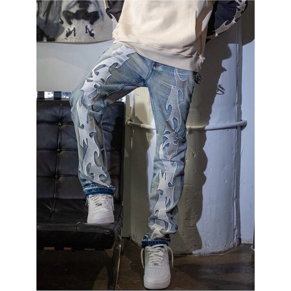 GFTD LA "Rapture Tour" Metallic Flame Denim